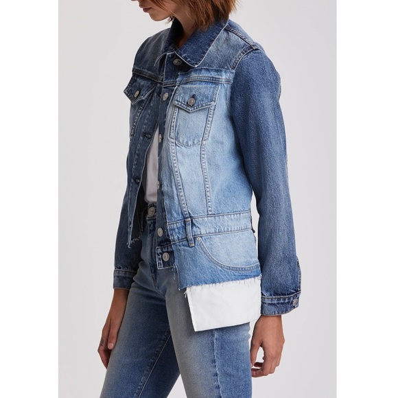 Hudson Jeans Jackets & Blazers - Hudson Jeans Contrast Denim Trucker Jacket